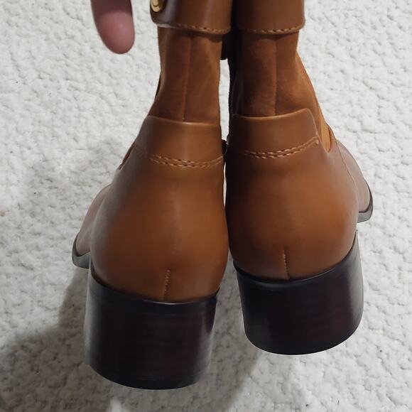 NEW Franco Sarto Jessica Bootie Leather Brown Boots womens size 8 - Picture 5 of 7